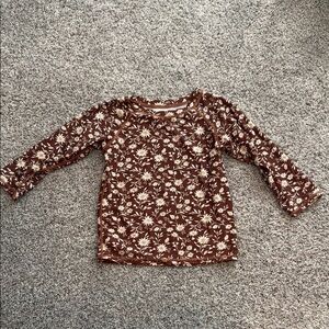 Floral Brown Kids Shirt